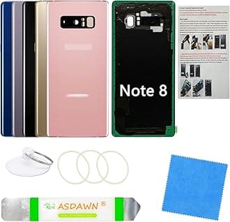 Galaxy Note 8 Rear Glass Replacement Back Cover with Pre-Installed Camera Lens + Installation Manual + Repair Tool Kit for Samsung Galaxy Note 8 SM-N950 All Carriers (Star Pink)