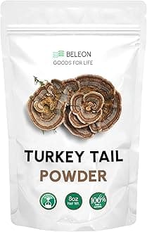 Turkey Tail Mushroom Powder 8 oz - Natural Mushroom Supplement, Contains PSP and PSK, Pet Friendly