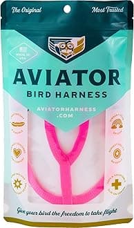 The AVIATOR Pet Bird Harness and Leash: Petite Pink