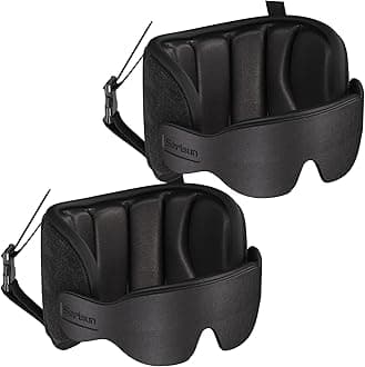 Travel Pillows for Airplanes, 2 Pack Airplane Pillows for Long Flight with Sleep Eye Mask, Plane Head Strap for Road Trip, 360° Support for Sleeping, Stop Bobblehead Travel Essentials, Black