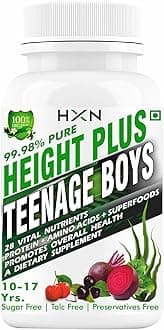 HXN Height Support Supplement for boys with 28 Vitamin Minerals to help Increase Growth –60 Tablets