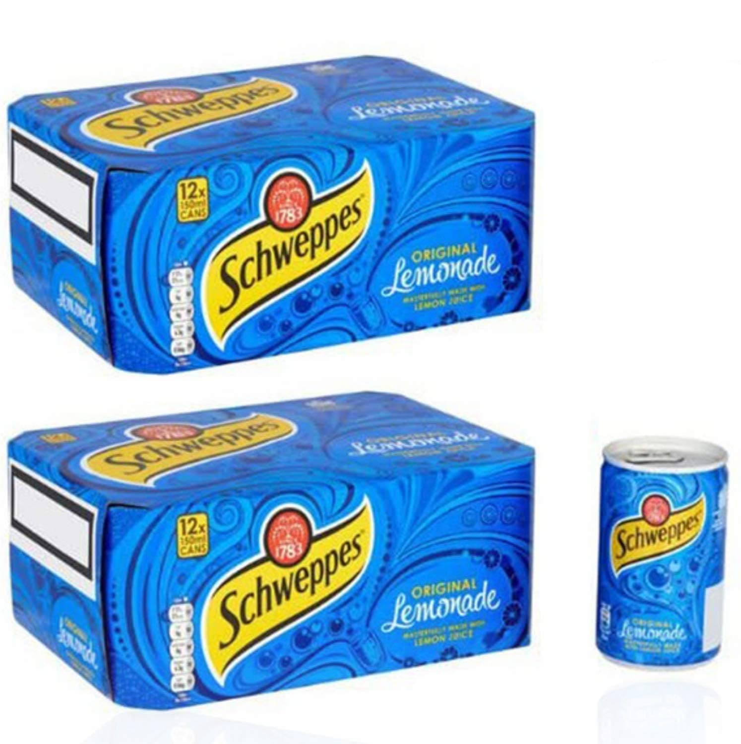 Schweppes Lemonade Mini Cans 2 Pack 24 x 150ml