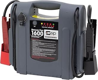 Rescue Pac 1600 12V Battery Booster Jump Starter & DC Power Pack for Cars, Vans & Motorcycles
