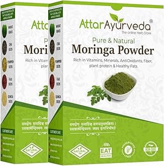 Attar Ayurveda Pure Moringa Leaf Powder for Weight Loss -400 Grams