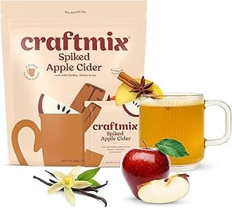 Spiked Apple Cider Cocktail & Mocktail Drink Mixer, Skinny Mixes - Water Flavoring Packets - Made With Real Fruit - Vegan, Low-Carb, Low-Sugar, Non-GMO, Dairy Free, Gluten Free, 12 Pack