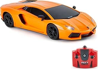 Lamborghini LP700-4 - Orange - 1:24 Scale, Remote Control Radio Vehicle, 2.4 Ghz, LED Headlights, Indoor-Outdoor Racing Toy, Licensed