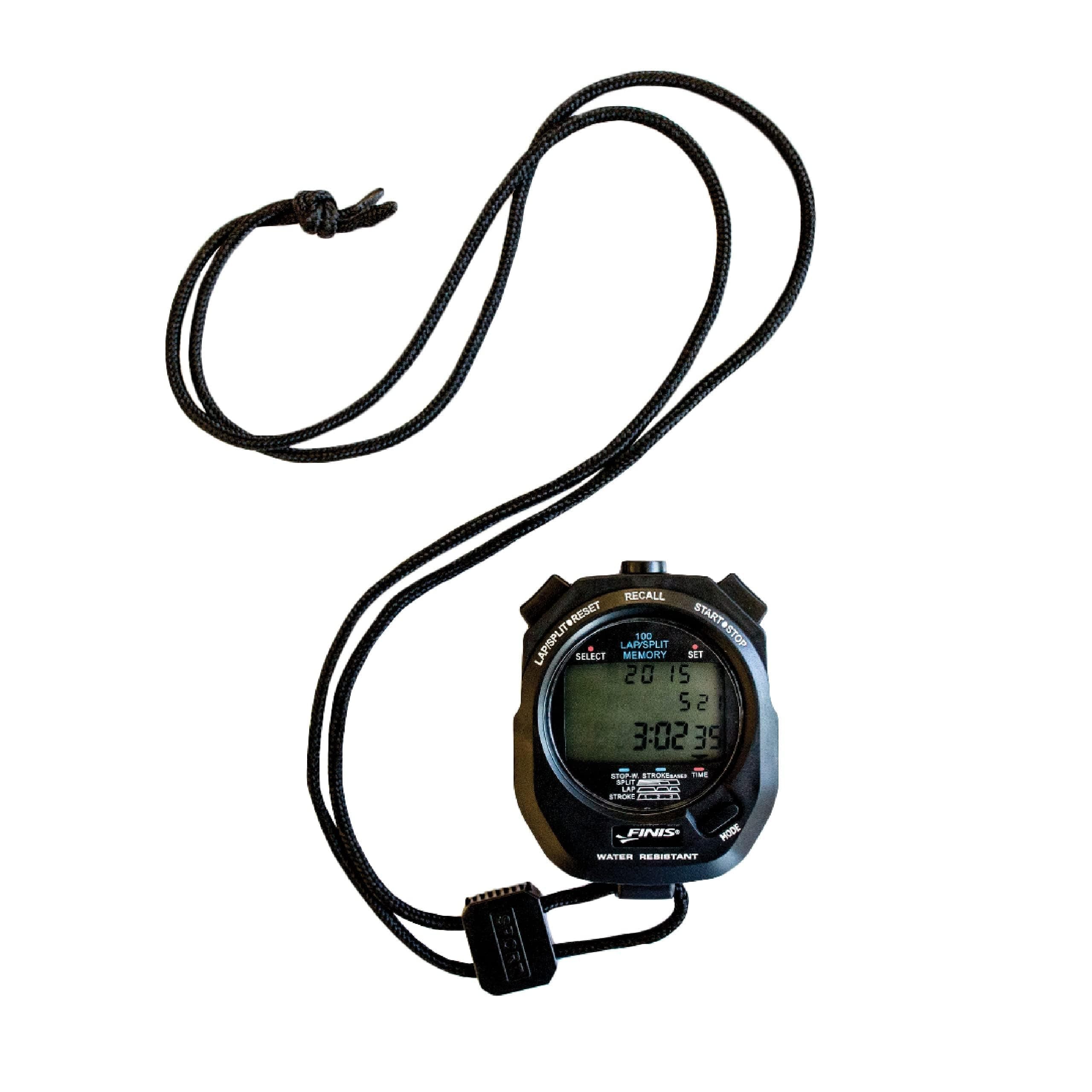 Waterproof Stopwatch for Swim Training - 300 Split Memory - Stroke Rate Mode - Easy-Read Display