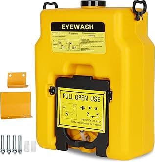 Magula 15 Gallon Portable Eye Wash Station OSHA-Approved,Wall Mounted Emergency Eyewash Station with Dual Spray,Ansi Certified First Aid Eye Wash Units,20 Minutes Eye Washing Station