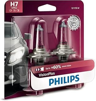 Automotive Lighting H7 VisionPlus Deluxe Upgrade Automotive Replacement Headlight Bulb, Fits Select High Beam, Low Beam, or Fog Positions (Pack of 2)