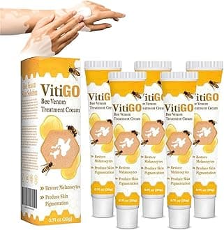 Fivfivgo Beevenom Vitiligo Treatment Cream, Bee Venom Treatment for Vitiligo, Beevenom Vitiligo Treatment Cream for All Skin Types, Vitiligo Bee Venom Treatment Cream (5pcs)