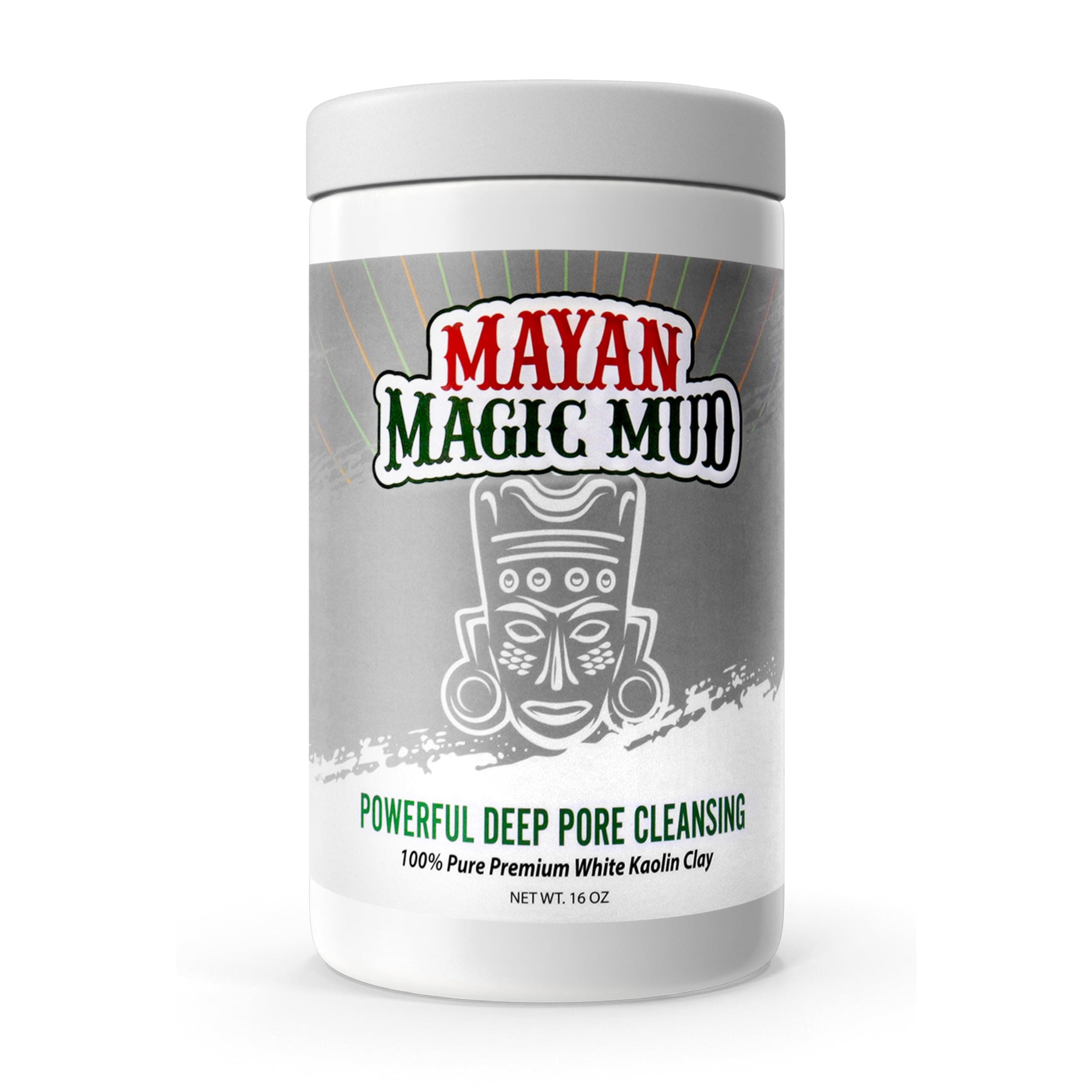 - Mayan Magic Mud Powerful Deep Pore Cleansing White Kaolin Clay - Natural Face Mask Peel For Men And Women - USA Made Full Facial Skin Care - Spa Level Beauty Products That Cleanse Skin - 16 Oz