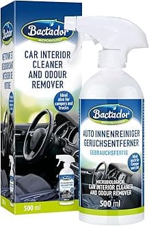 Bactador Car Interior Cleaner and Odour Remover Spray 500 ml - Microbiological car interior cleaner & odour remover - Reliable for pet odours - Material friendly