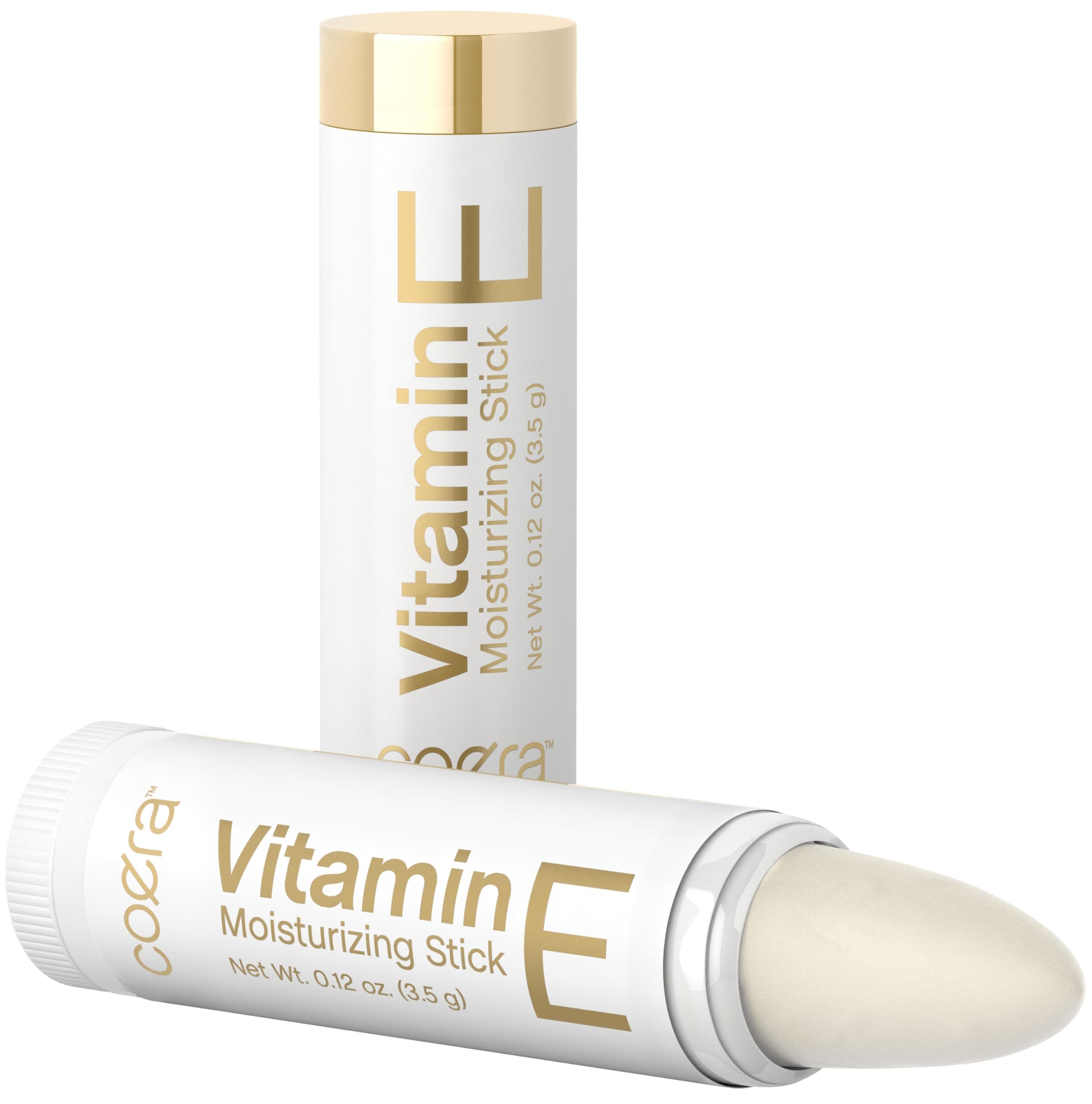 Coera Vitamin E Moisturizing Stick for Lips | .12 oz (2 Pack) | Hydrating & Nourishing Moisturizer | Free of Parabens, SLS & Fragrances
