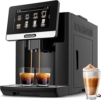 Zulay Magia Fully Automatic Espresso Machine With Grinder - 19 Customizable Coffee Options - Auto-Cleaning For Easy Maintenance - Milk-Foam System For Latte, Cappuccino - New Silver (13.8x18x9.4)
