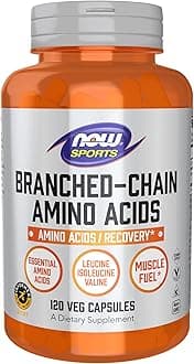 NOW Foods Sports Nutrition, Branched Chain Amino Acids, With Leucine, Isoleucine and Valine, 120 Veg Capsules