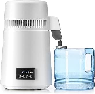 CO-Z 1.1 Gallon Water Distiller, 4L Distilled Water Machine with Timer & Reservation, 750W Distilled Water Maker for Drinking Water Purification, Countertop Water Distiller for Home Office Travel More