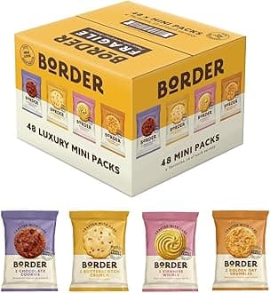 – Borders Biscuits 48 Mini Mixed Flavour Cookies Assortment - Contains 4 Flavours