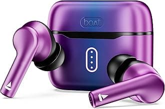 boAt [New Launch] Airdopes 141 Pro Buds, 13mm Drivers, Metallic Finish, 60HRS Battery, 4Mics ENx, Fast Charge, IPX5, v5.3 Bluetooth Earbuds, TWS Ear Buds Wireless Earphones with mic (Galactic Purple)