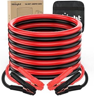 Nilight Jumper Cables for Car Battery 1 Gauge 30 FT Booster Cable Heavy Duty 900 A CCA Jumper Cable with Carrying Bag Jump Start Battery Emergency Kit for Pickup Truck RV Vans SUV