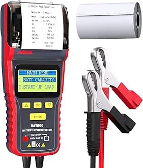 BST500 Car Battery Tester with Printer, 12v 24v Automotive Battery Load Tester, Cranking Charging System Analyzer, 99.99% Accuracy for Car Motorcycles Truck SUV ATV RV and More