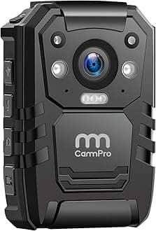 1296P HD Police Body Camera,64G Memory,CammPro I826 Premium Portable Body Camera,Waterproof Body-Worn Camera,Night Vision,GPS for Law Enforcement Recorder,Security Guards,Personal Use1