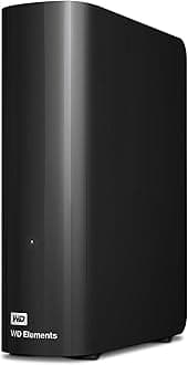 Western Digital WD 10TB Elements Desktop Hard Drive HDD, USB 3.0, Compatible with PC, Mac, PS4 & Xbox - WDBWLG0100HBK-NESN, Black