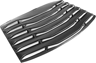 HECASA Rear Window Louver Compatible with 1994-2004 Ford Mustang Rear Windshield Sun Shade Cover Vent ABS Material Painted Black