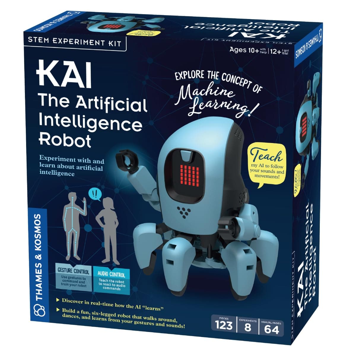 KAI: The Artificial Intelligence Robot, Kids Science Kit, Learning Resources for AI and Robotics, STEM Toys for Science Experiments, Age 10+ with Help & Age 12+ Alone