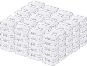 LJY 100 Pack Plastic Storage Boxes with Lids 5.5 x 4 x 2 cm – Mini Rectangular Containers for Diamond Art Accessories, Beads, DIY Crafts and Hardware, Stackable Organiser Box Set