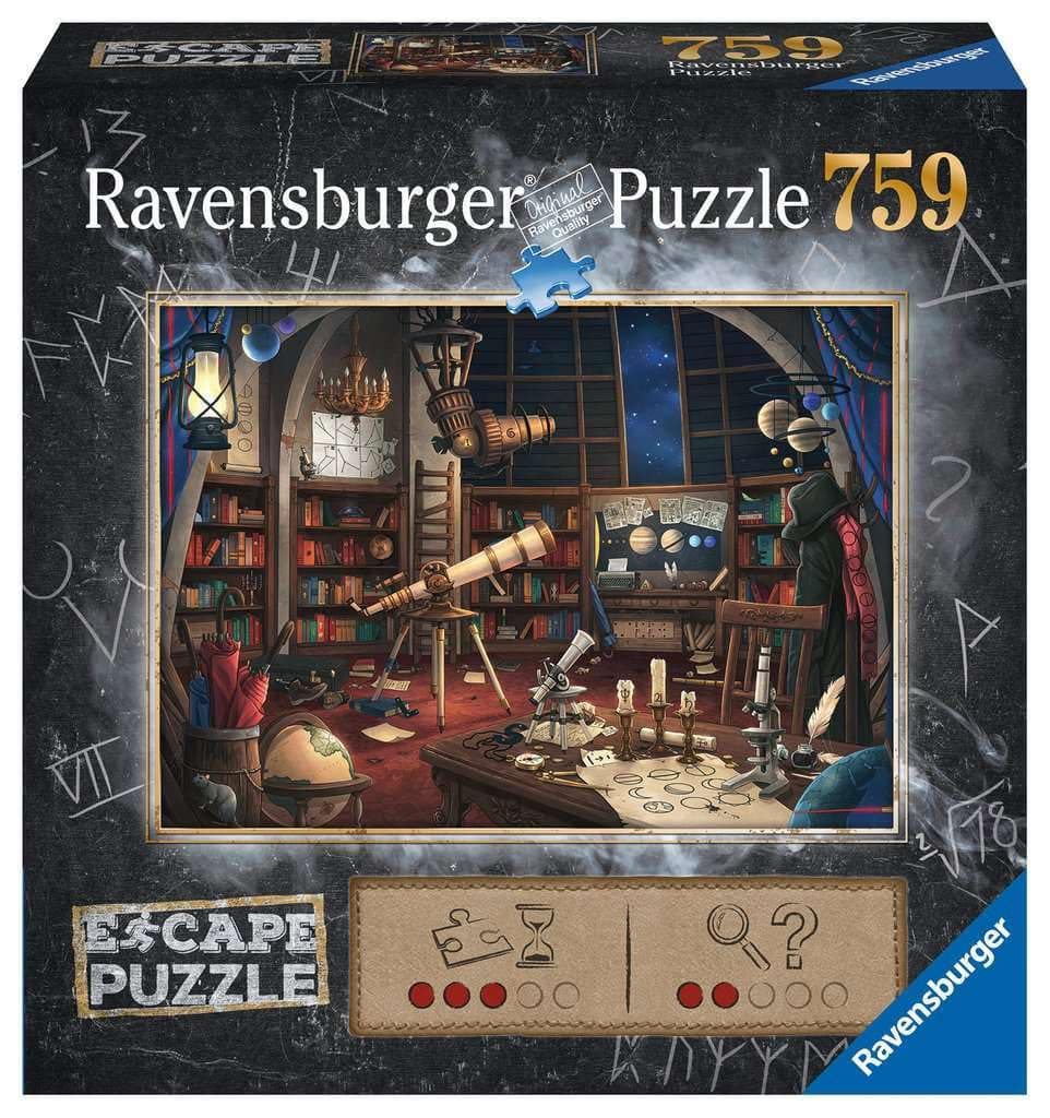 Ravensburger 19956 Escape Puzzle Space Observatory 759 Piece Jigsaw Puzzle for Kids and Adults Ages 12 and Up - An Escape Room Experience in Puzzle Form 27" x 20