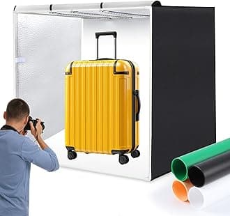 PULUZ Studio Light Box Photography, 31x31 inch Large Photo Light Box with 234 LED Beads, CRI >95, Professional Portable Photo Booth Shooting Tent Kit with 4 Color PVC Backdrops for Product Photography