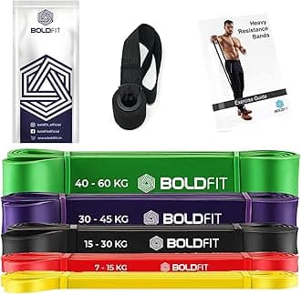 BoldfitHeavy Resistance Band for Workout Set Exercise & Stretching Pull Up Bands for Home Exercise Bands for Gym Men & Women Resistance Bands Loop Bands Toning Bands Resistance Band for Men