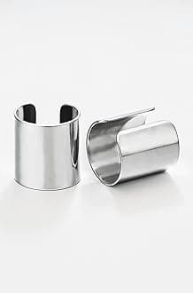 2pcs Stainless Steel Colorful Ear Cuff Ear Clip Non-Piercing Clip On Earrings for Men and Women