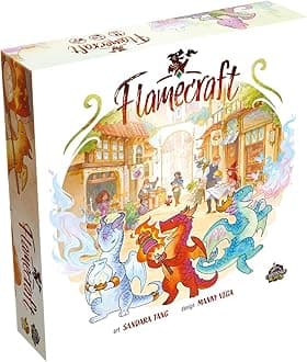 Flamecraft Board Game | Strategy Dragon Fantasy Fun Family for Kids & Adults Ages 10+ 1-5 Players Average Playtime 60 Minutes Made by Lucky Duck Games (LKY-FMC-R01-EN)