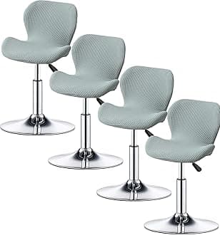 Bar Stool Cover Set of 2/4/6 Shell Back Adjustable Swivel Bar Stools Slipcover,Barstool Protector Covers for Dining Room Kitchen (Color : #11, Size : 4pcs)