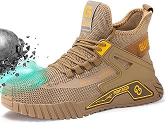 Steel Toe Shoes for Men Work Safety Shoes Industrial Construction Shoes Mid Cut Industrial Boot Work Sneakers Comfortable Lightweight Safety Shoes for Work