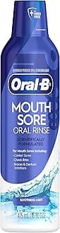Oral-B Mouth Sore Mouthwash Special Care Oral Rinse, Hydrogen Peroxide Mouthwash, 16 fl oz, Mouthwash Alcohol Free