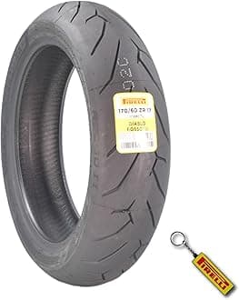 Diablo Rosso II 170/60 ZR 17 M/C (72W) TL Rear Motorcycle Tire - High Performance, Durable, and Reliable: Sport Performance for Road Use with Keychain