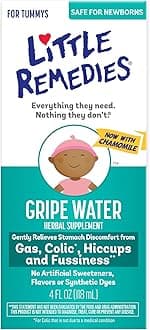 Gripe Water for Babies, With Chamomile, for Baby Gas Relief, No Alcohol or Artificial Dyes, 4 Fl Oz