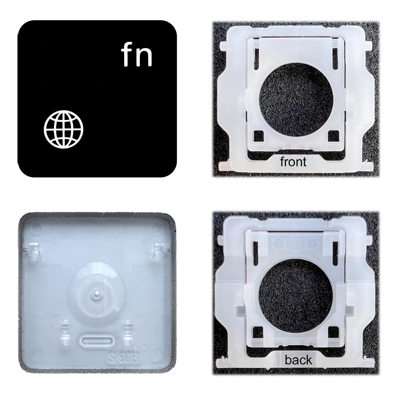 Replacement Individual Key Cap with Hinge for (M1 M2) MacBook Pro A2442 A2485 MacBook Air A2681 (fn)