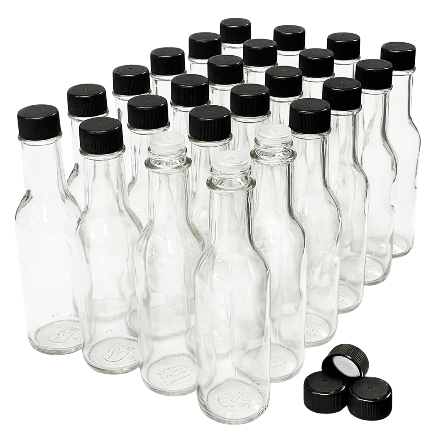nicebottles Hot Sauce Bottles, 5 Oz - 24 Pack