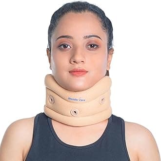 Wonder Care Soft Neck Brace for Neck Pain and Neck Collar For Neck Support Cervical Collar Beige_Large