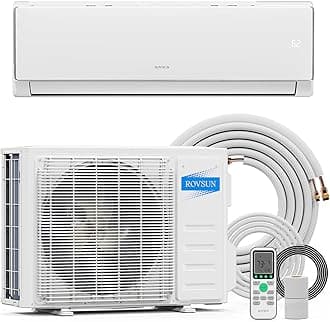 11500 BTU Mini Split Air Conditioner & Heater, 17 SEER2 230V Inverter Ductless Wall AC Unit for Rooms up to 550 Sq. Ft with Pre-Charged Condenser, Heat Pump & Installation Kit