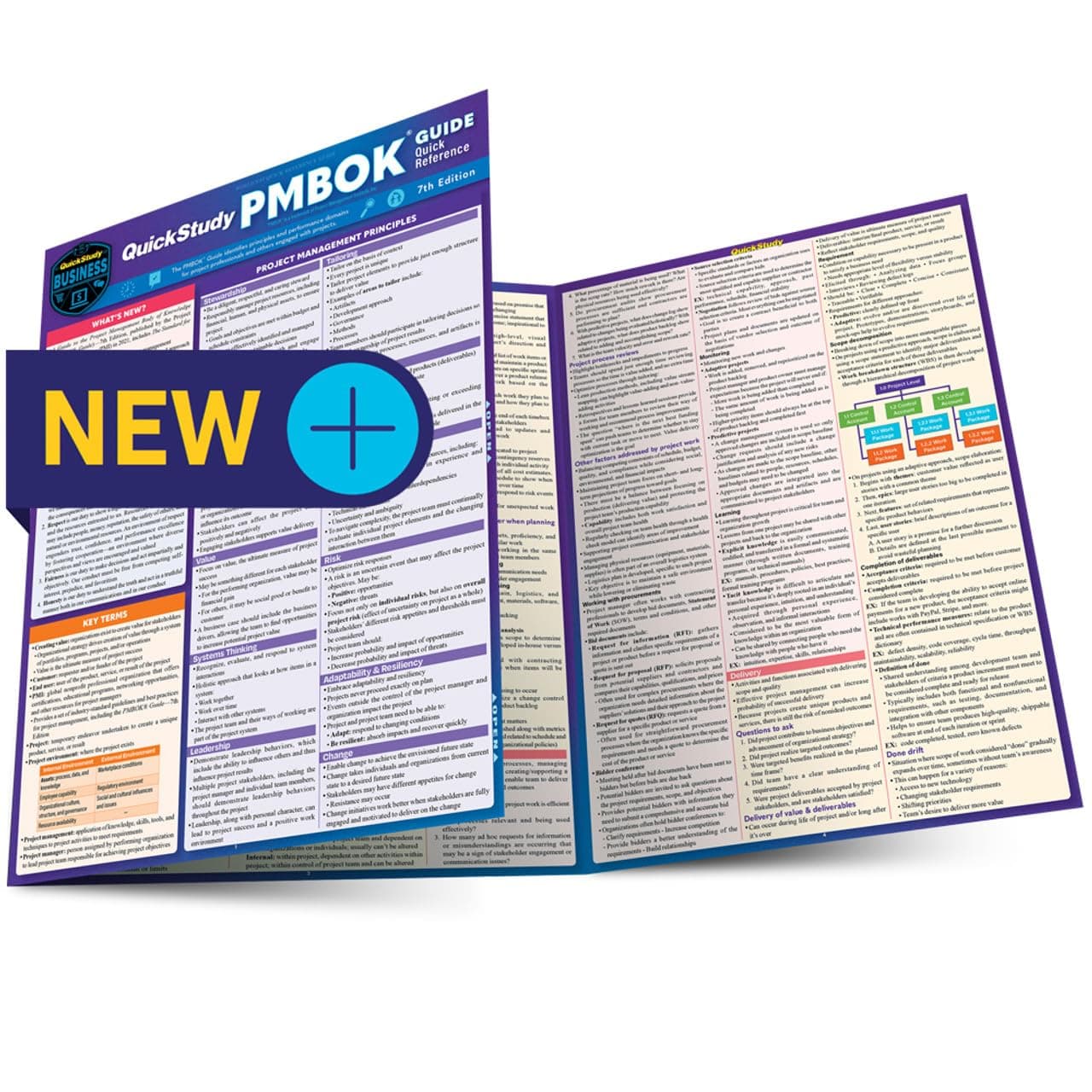 QuickStudy PMBOK Guide Quick Reference - for 7th Edition: Laminated Test-Prep