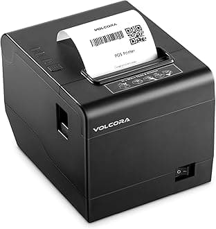 Thermal Receipt Printer, 80mm USB/Ethernet POS QR Code Printer w/ Auto Cutter for Cash Drawer/ESC/POS, Compatible w/ Android/Windows/iOS/Square, Retailer and Restaurant Kitchen Use, Wall Mount, Black