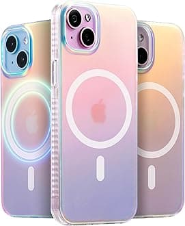 LONLI Hue - for iPhone 15 Plus Case [Compatible with Magsafe] - Holographic Iridescent - [10FT Drop Plustection] [4 Airbag Cushioned Corners] - Cute, Unique and Aesthetic (2023)
