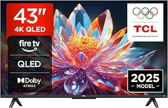 – 43T6C-UK 43 Inch QLED 4K HDR TV, Fire TV (Smart TV with Dolby Vision & Atmos, HDR10+, Press & Ask Alexa, 2025 Model)