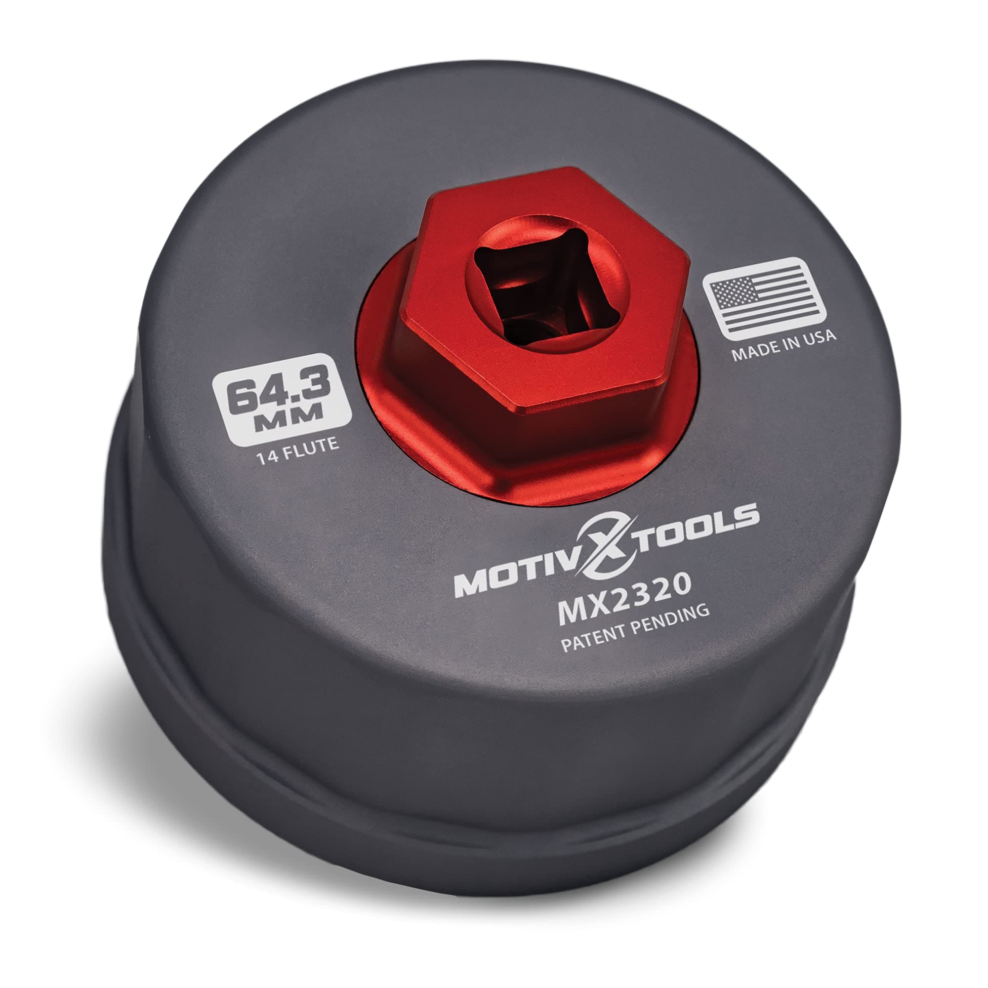 Oil Filter Wrench for Toyota Camry, Tundra, Tacoma, 4Runner, RAV4 and More - 64mm 14 Flute Precision CNC Machined Aluminum Oil Filter Removal Tool