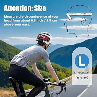 Bike Helmet, Adult Men's Unisex Smart Display Mountain Bike Helmet with Turn Signals, Speedometer, Programmable Graphics