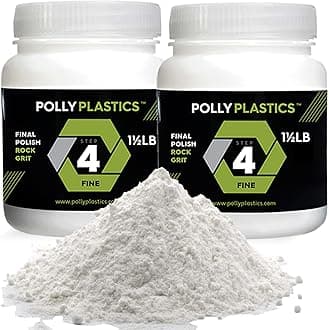 Polly Plastics Rock Tumbler Grit Refill, Final Polish 1200 Fine Aluminum Oxide, Stage 4 for Tumbling Stones (2 Pack) (3 lb.)